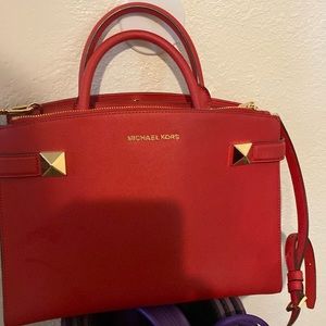 Michael Kors Red large leather purse